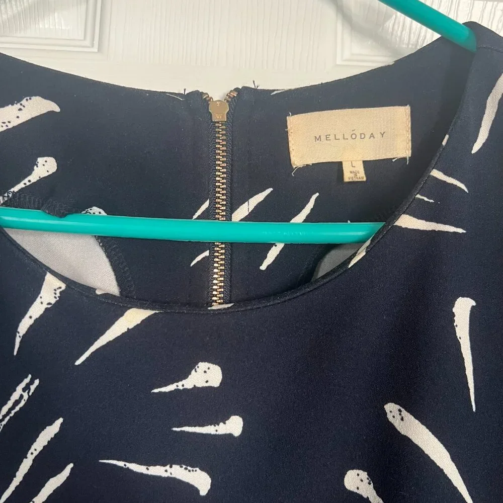 Mellody Women Top in Large: Blue and White - Picture 3 of 5